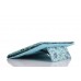 iPad Air iPad 5 - Blue Flower Pattern PU Leather Flip Stand Protective Cover Case
